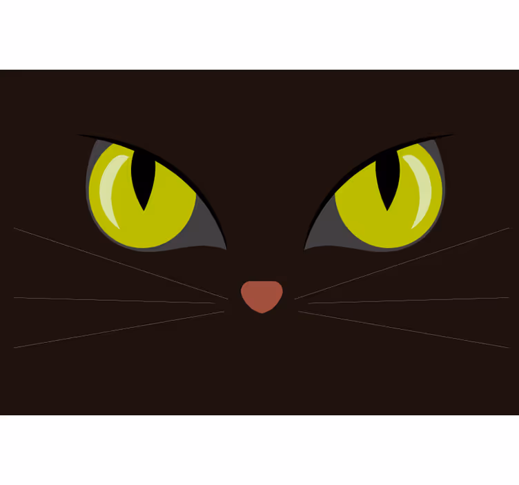 Félelmetes fekete halloween macska redőnyök  fekete - TenStickers