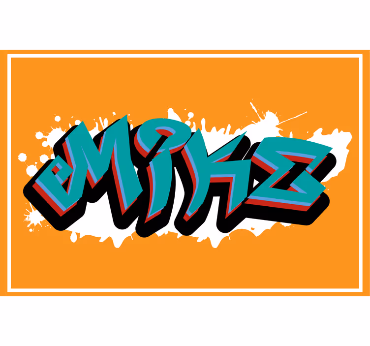 Narancssárga redőnyök vad stílusú graffitivel - TenStickers