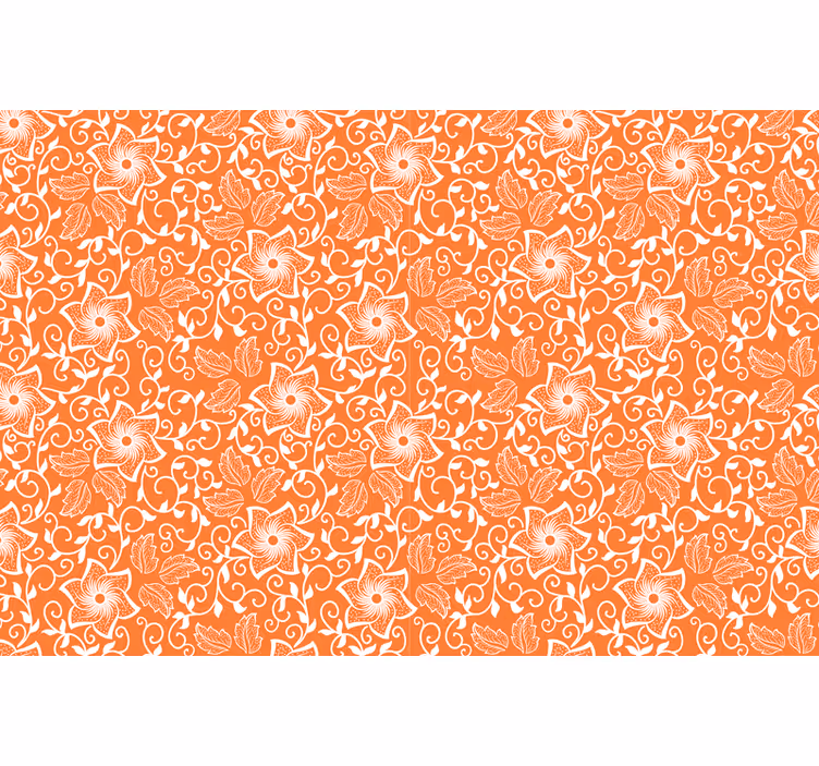 Narancssárga redőnyök paisley virágokkal - TenStickers