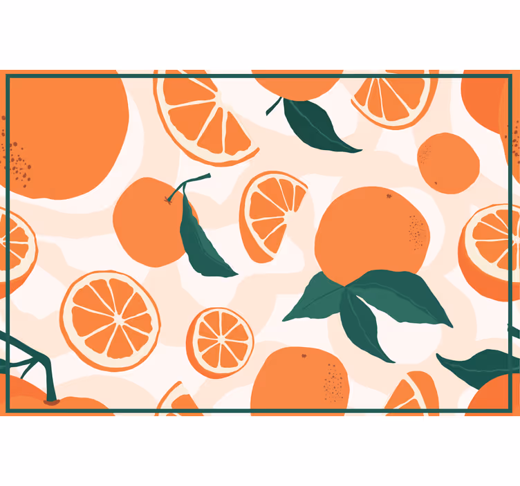 Narancssárga redőnyök mandarin darabok - TenStickers