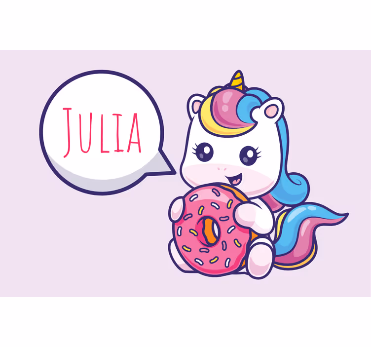 Egyszarvú fánkkal redőnyök lila - TenStickers