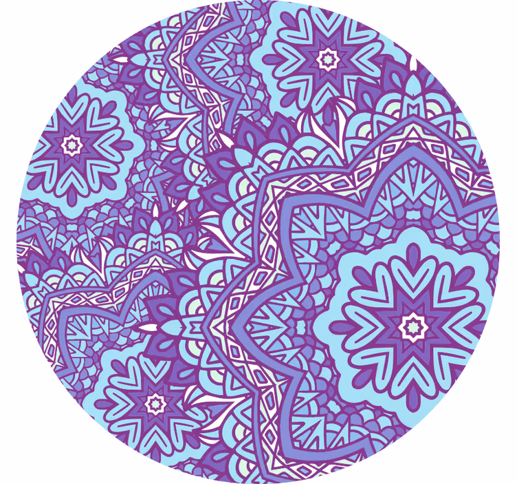 Kék és lila mandala redőnyök hálószoba - TenStickers