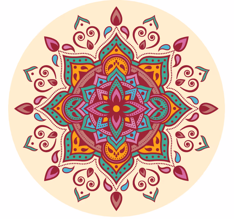 Rózsaszínes mandala redőnyök hálószoba - TenStickers