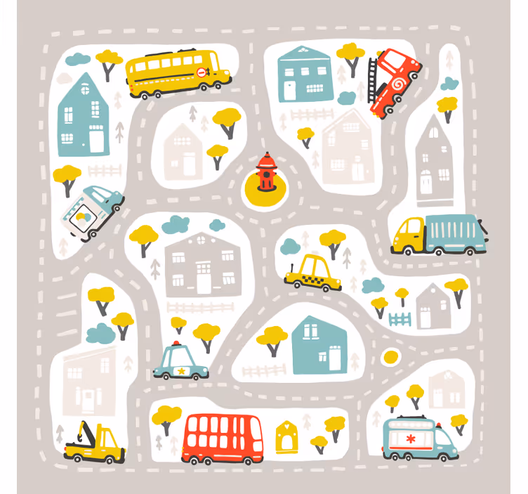 Városi skandináv stílusú redőnyök gyerekeknek - TenStickers