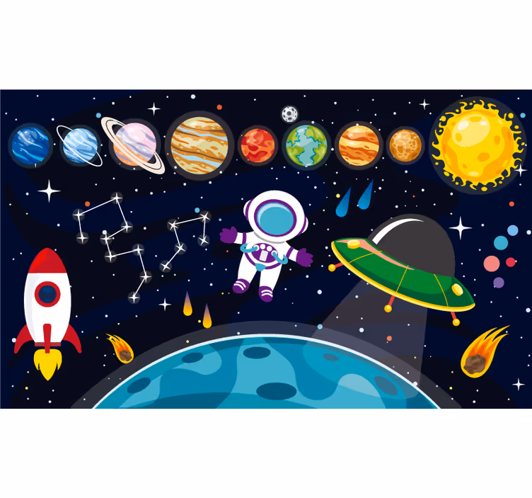 Színes mese űr redőnyök gyerekeknek - TenStickers