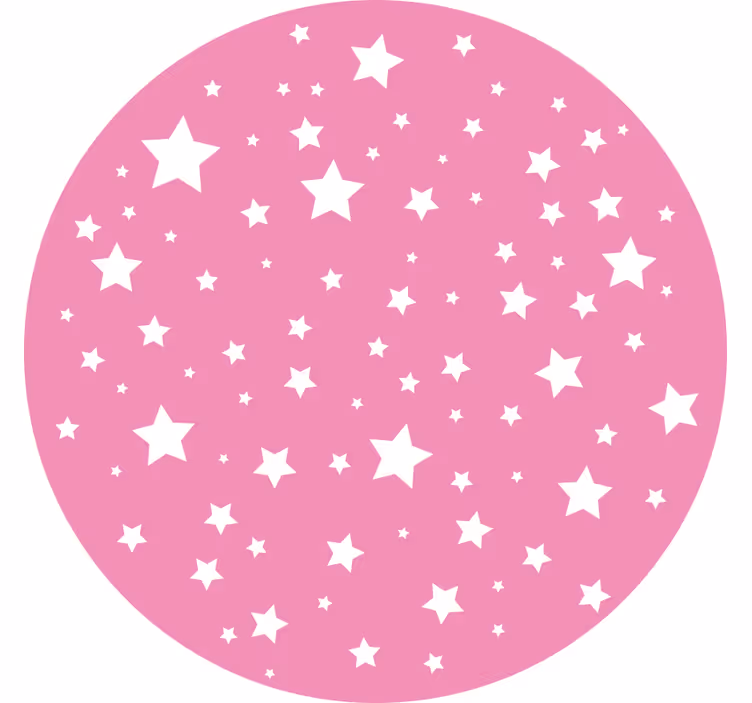 Rózsaszín csillagok kerek redőnyök gyerekeknek - TenStickers