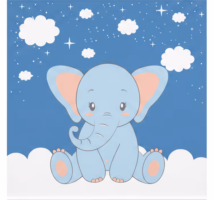 Gyerek redőnyök aranyos kék elefánttal - TenStickers