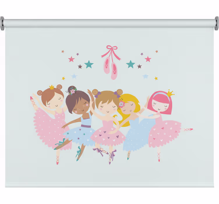 Ballet csillagok színes illusztrációval redőnyök gyerekeknek - TenStickers