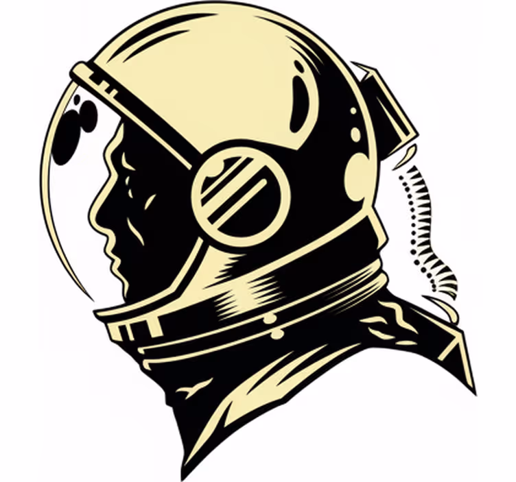 Vintage monokróm űrhajós redőnyök gyerekeknek - TenStickers