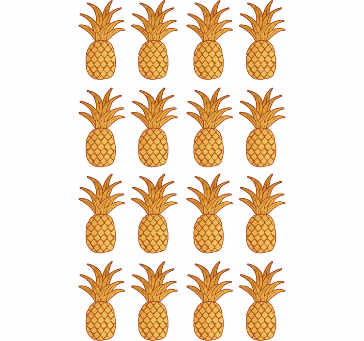 Patrón piña dorada redőnyök tizenéveseknek - TenStickers