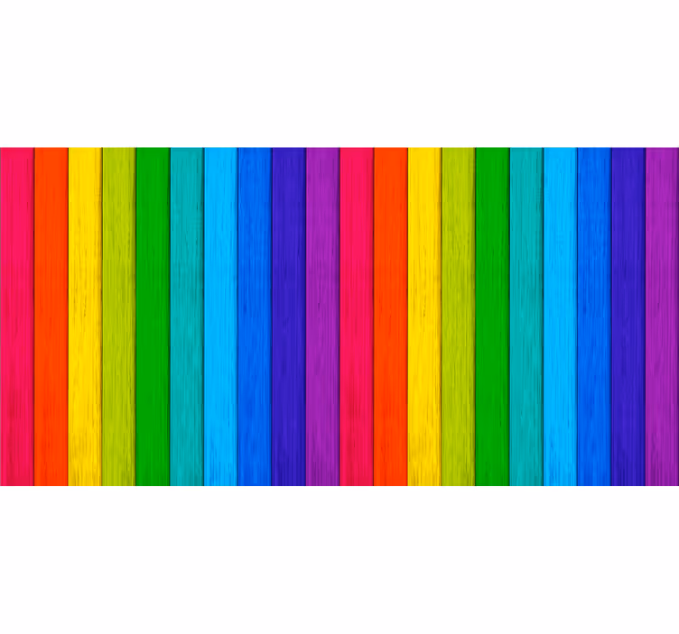 Tizenéves redőnyök valósághű szivárványos háttérrel - TenStickers