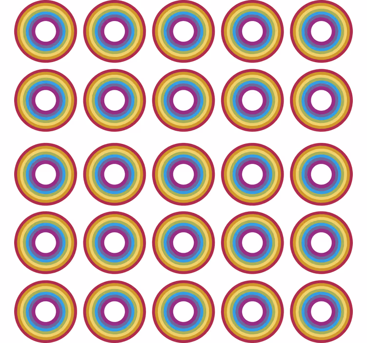 Geometrikus szivárvány redőnyök tizenéveseknek - TenStickers
