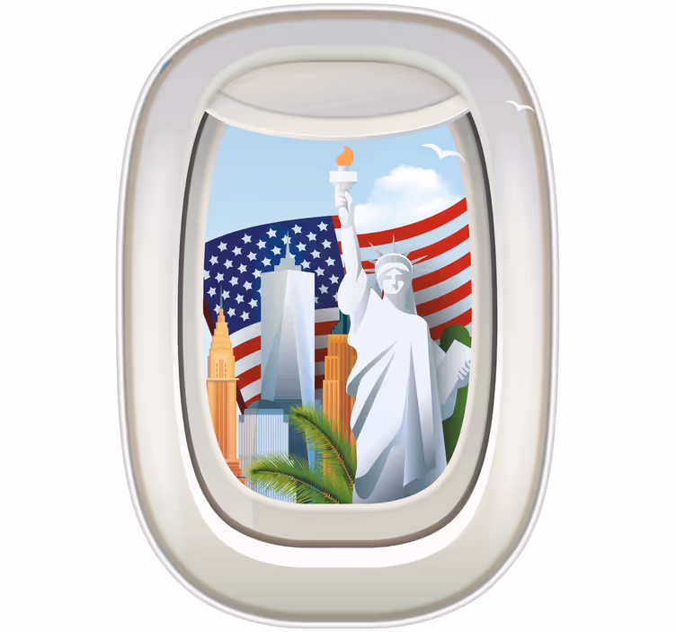 Redőnyök tizenéveseknek amerikai repülőablakból - TenStickers