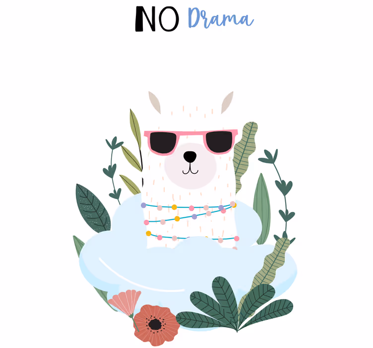 Redőnyök tizenévesek - perui láma dráma nélkül - TenStickers