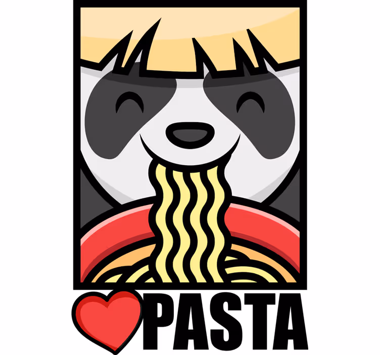 Redőnyök tizenéves - panda imádja a tésztát - TenStickers