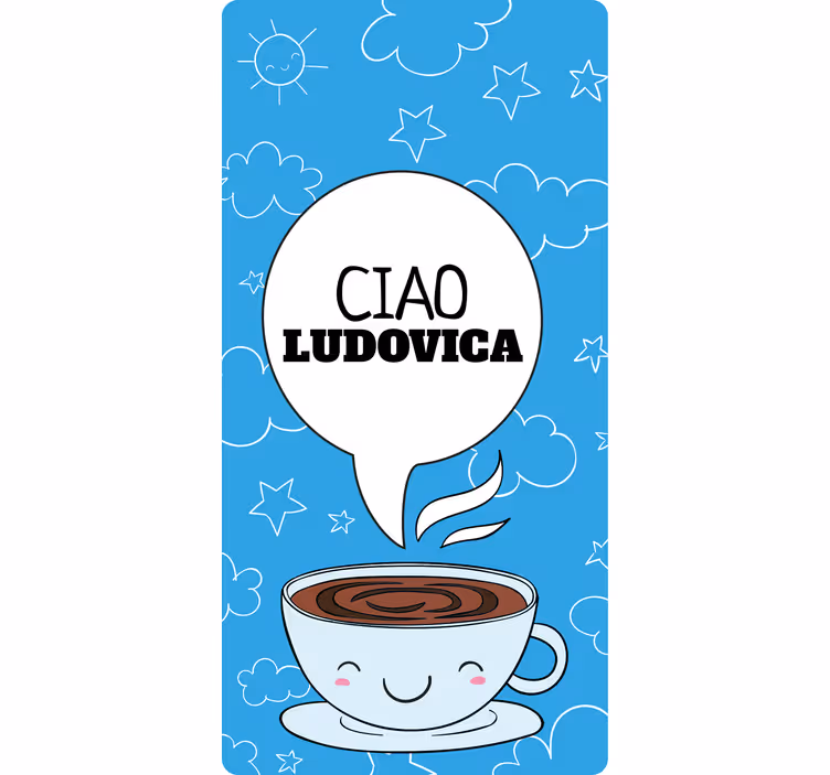 Személyre szabott boldog kávésbögre redőnyök tizenéves - TenStickers