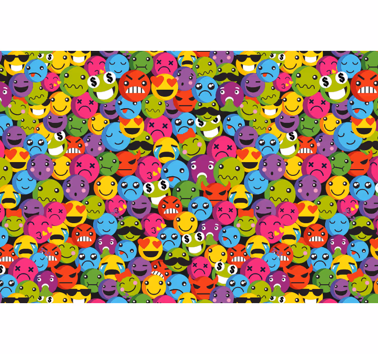 Emoji kompozíció tizenéves redőnyök - TenStickers
