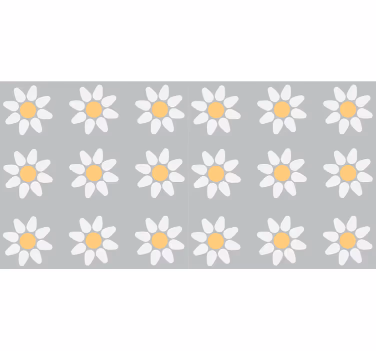 Virágos redőnyök margaréta mintával - TenStickers