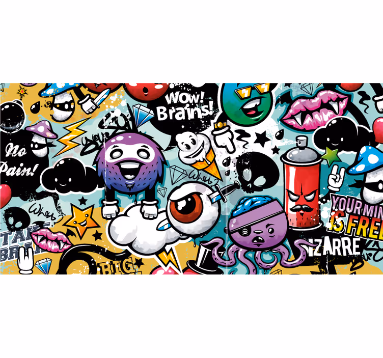 Grafiti redőnyök kockafej - TenStickers