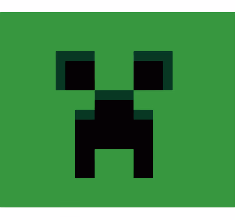 Minecraft zöld - redőnyök kockafej - TenStickers