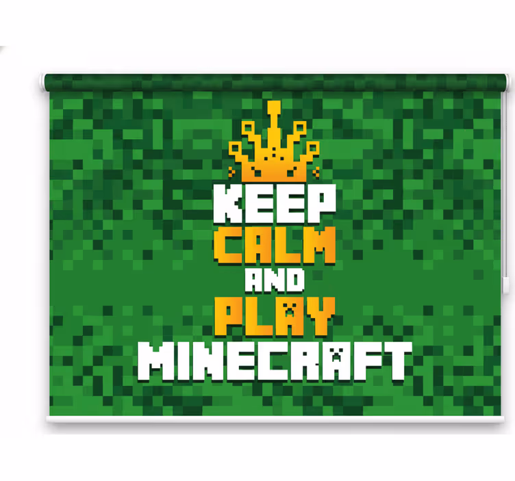 Redőnyök kockafej - maradj nyugodt és játssz minecraftot - TenStickers