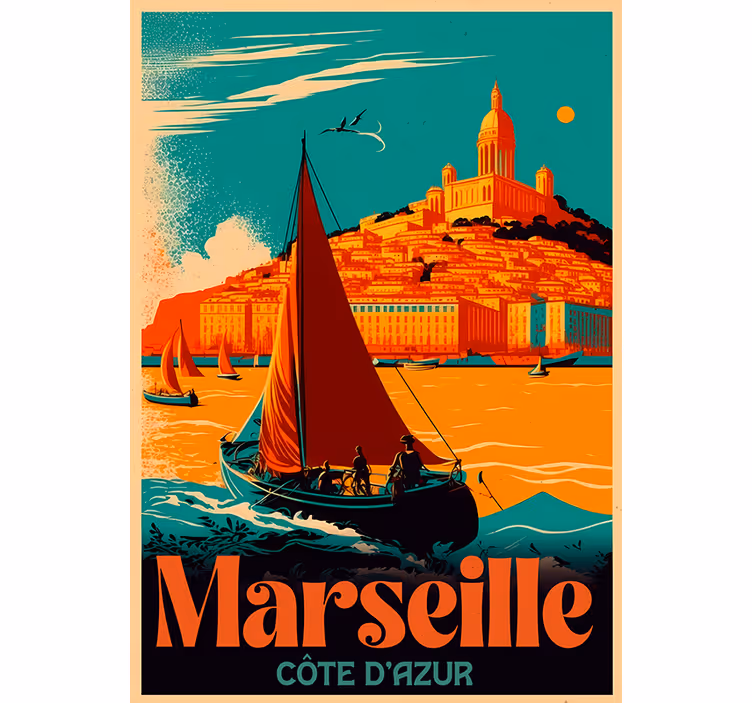 Marseille côte d'azur redőnyök szüret - TenStickers