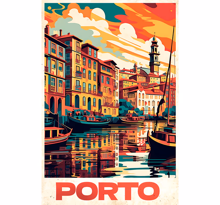 Oporto vintage poszter redőnyök több évjáratú - TenStickers