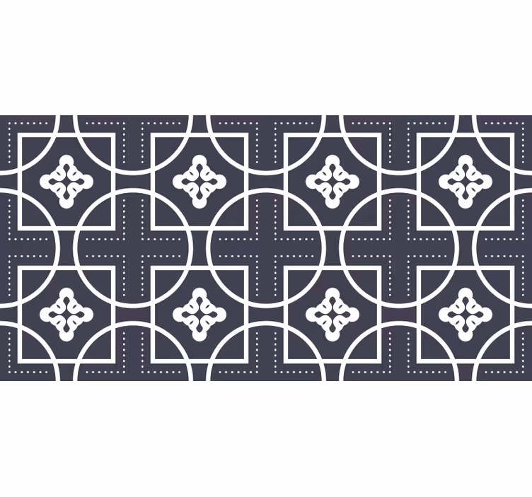 Fekete redőnyök geometrikus csempehatással - TenStickers