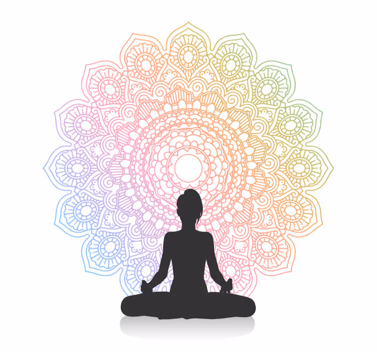 Szivárvány jóga mandala redőnyök fürdőszoba - TenStickers