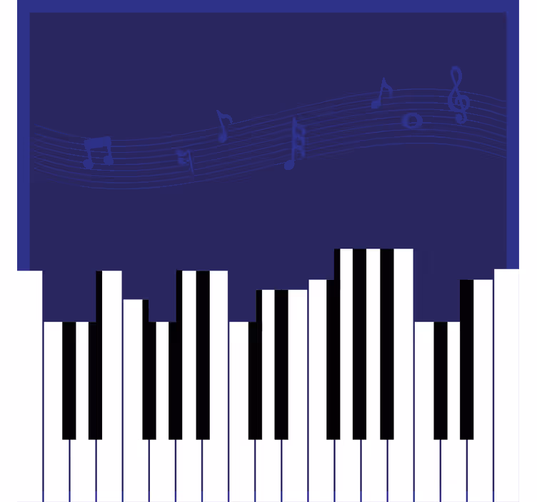 Piano háttér redőnyök hivatal - TenStickers