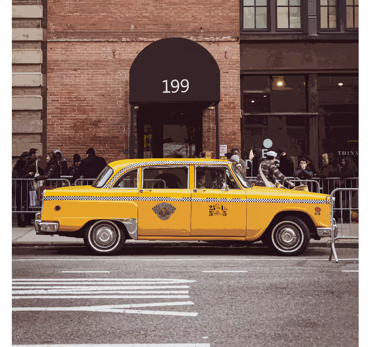 Redőnyök hivatal - new york-i sárga taxi illusztráció - TenStickers