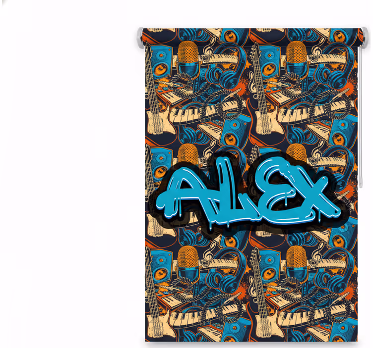 Zenei graffiti redőnyök tizenéveseknek - TenStickers