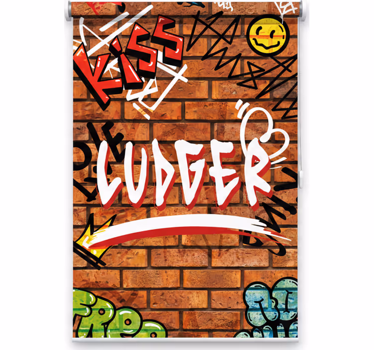 Redőnyök tizenéves - téglára festett graffitik - TenStickers