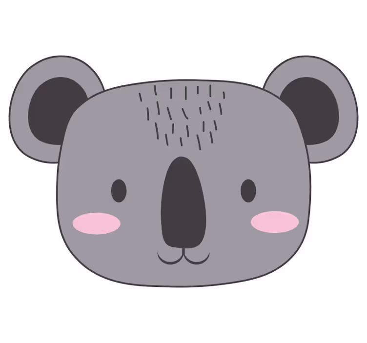 Koala arc vinyl szőnyeg - redőnyök szórakozás - TenStickers