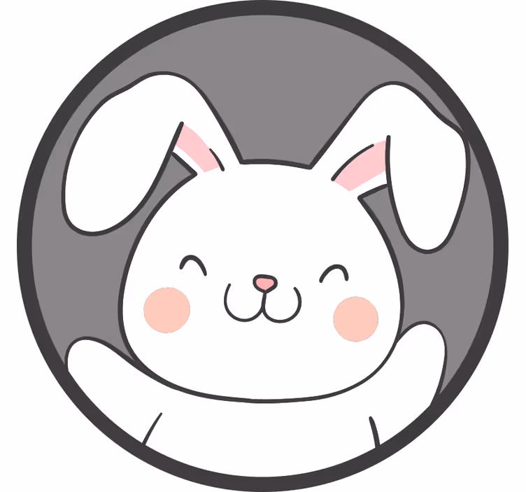 Nordikus szürke nyúl redőnyök szórakozás - TenStickers