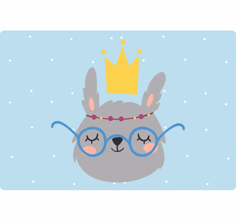 Redőnyök szórakozás - koronás nyúl - TenStickers