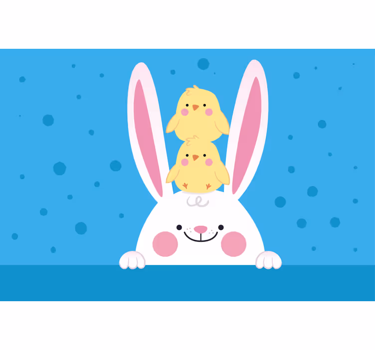 Nyúl csirkékkel - redőnyök szórakozás - TenStickers