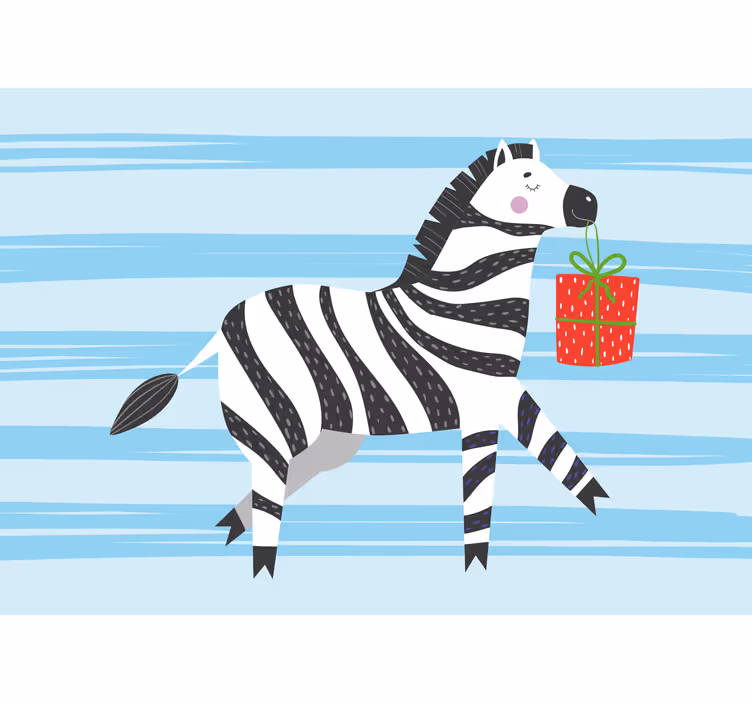 Redőnyök szórakozás - boldog születésnapot zebra - TenStickers
