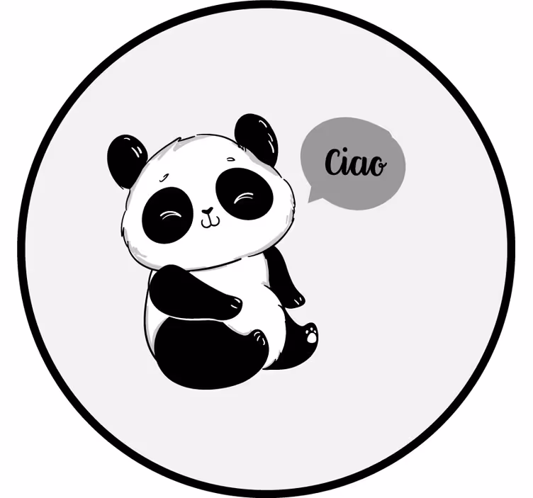 Boldog panda redőnyök szórakozás - TenStickers