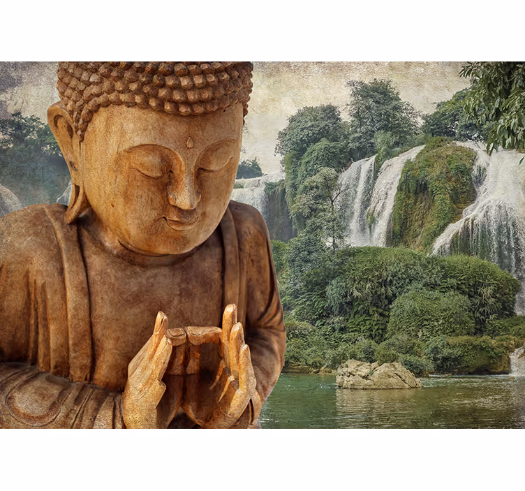 Buddha vízesés redőnyök zen - TenStickers