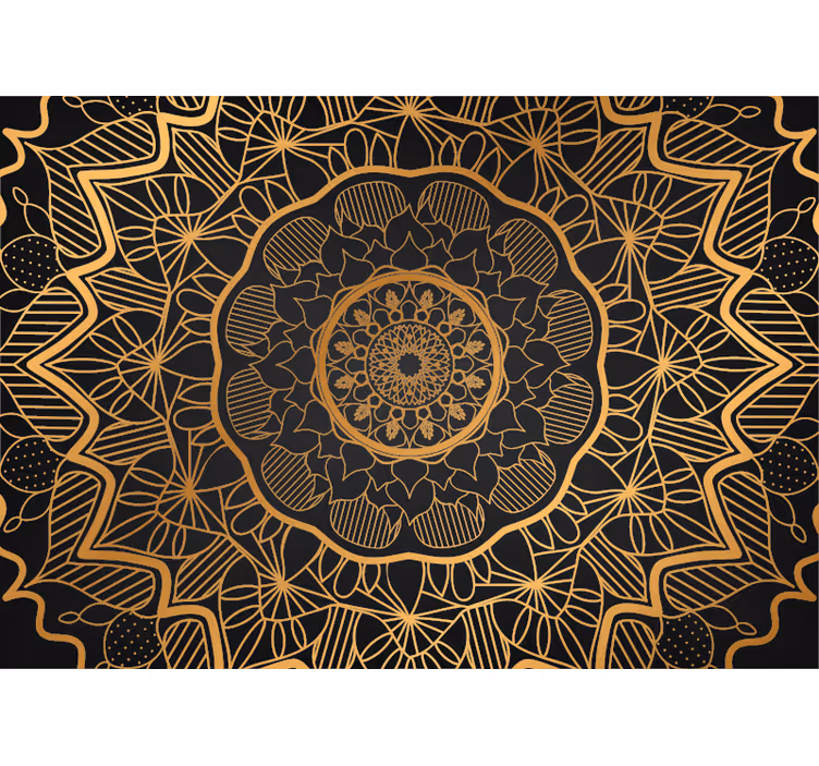 Redőnyök zen - aranyfény tapéta - TenStickers