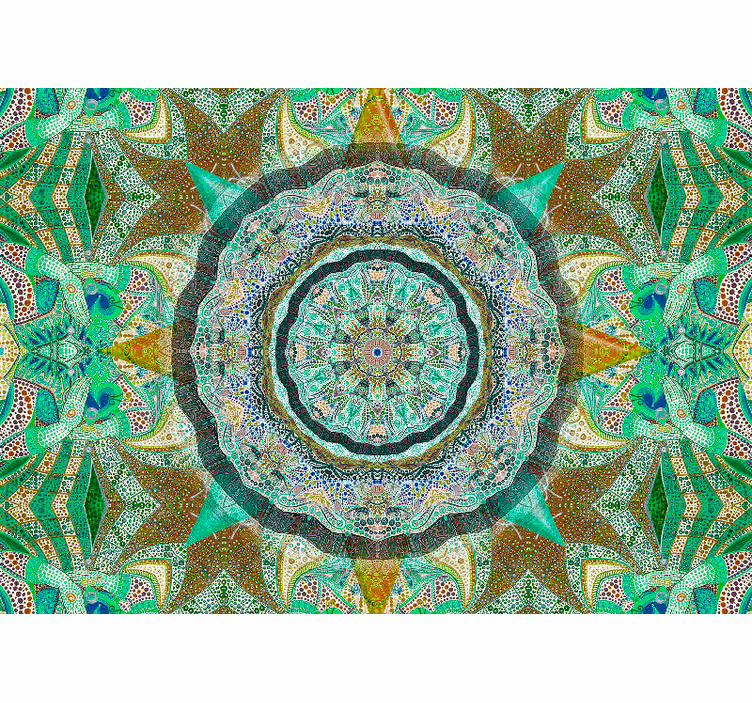 Zöld Álom mandala redőnyök zen - TenStickers