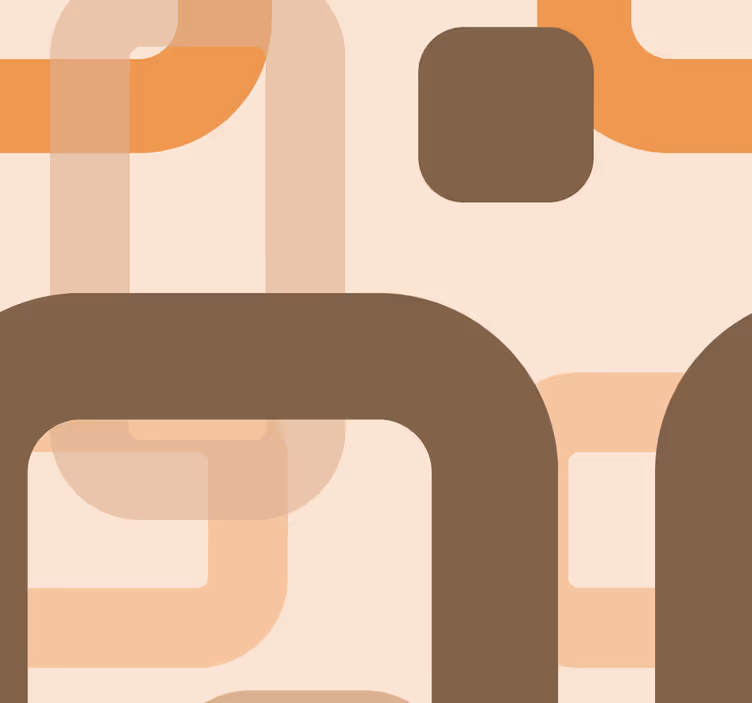 70-es évek retro mintás redőnyök barna - TenStickers