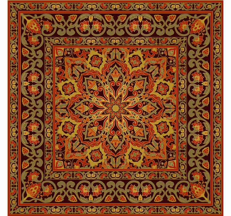 Konyhai perzsa mandala hatású redőnyök barna - TenStickers