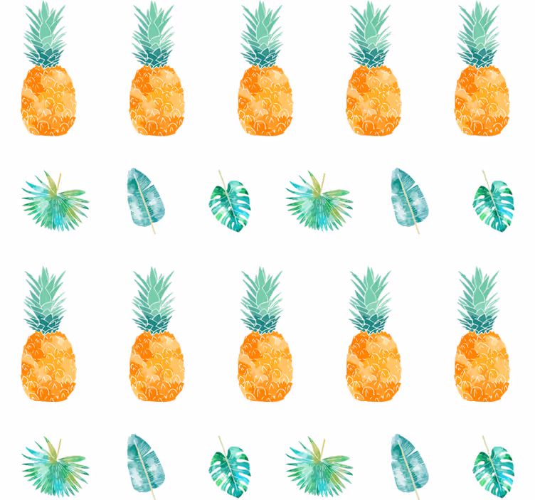 Narancssárga redőnyök ananászmintás - TenStickers