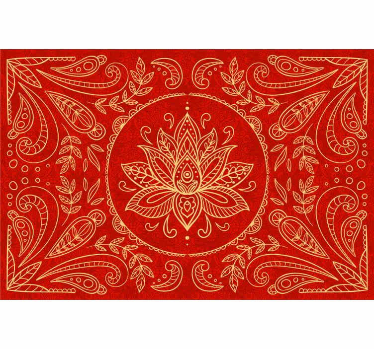 Piros redőnyök - vintage mandala mintával - TenStickers