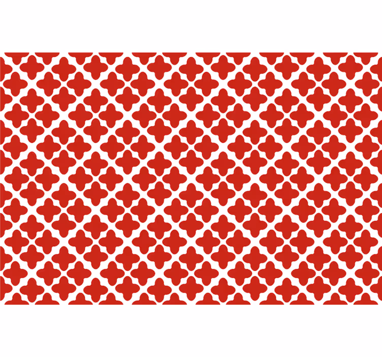 Piros redőnyök fehér geometrikus mintával - TenStickers
