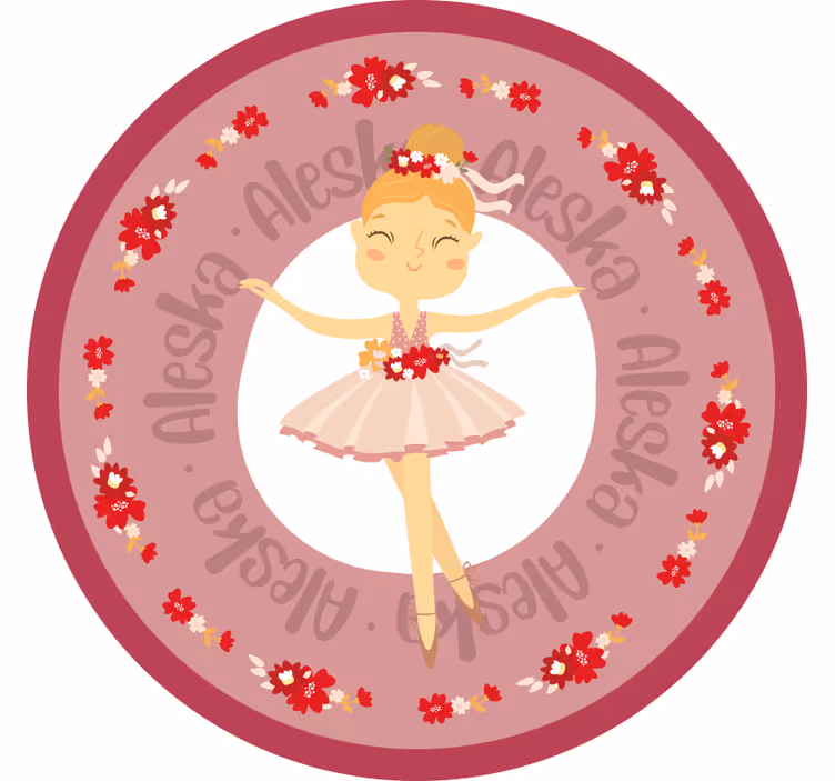 Vicces balerina hercegnő redőnyök piros - TenStickers