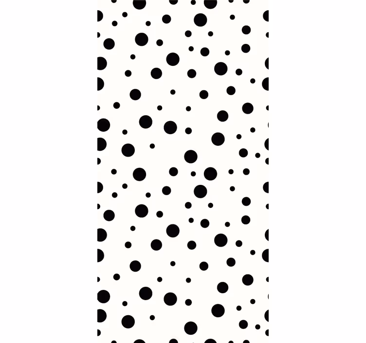 Polka fekete-fehér mintás redőnyök tizenéveseknek - TenStickers