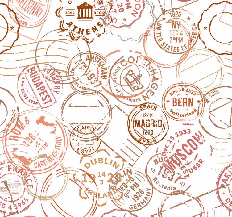 Retro bélyegek redőnyök tizenéveseknek - TenStickers